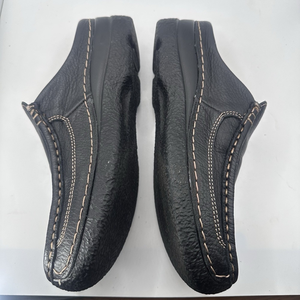 Wolky Roll-Slide Clog Women 40 Black Leather Mules Slip On Comfort Walking Shoes - Picture 4 of 9